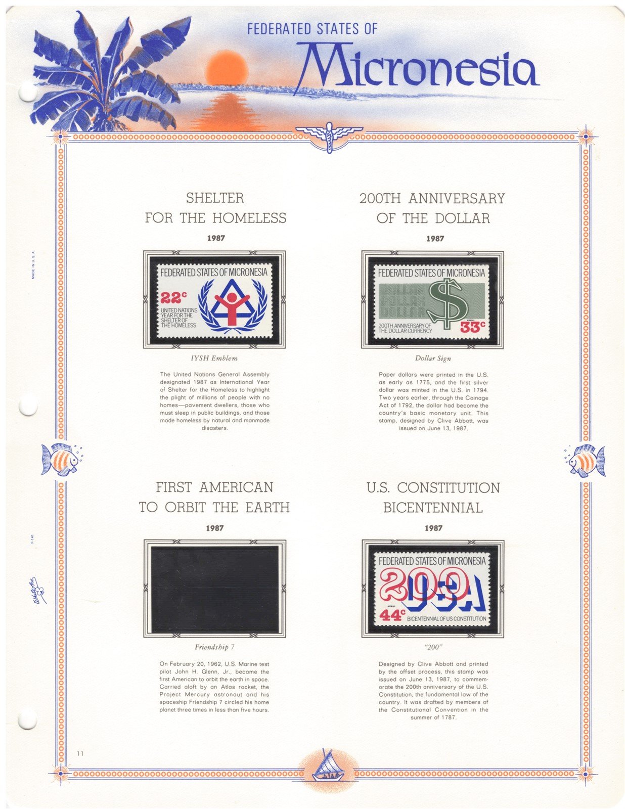 Micronesia MNH Stamp Collection on White Ace Album Pages ZAYIX 0825CB4038