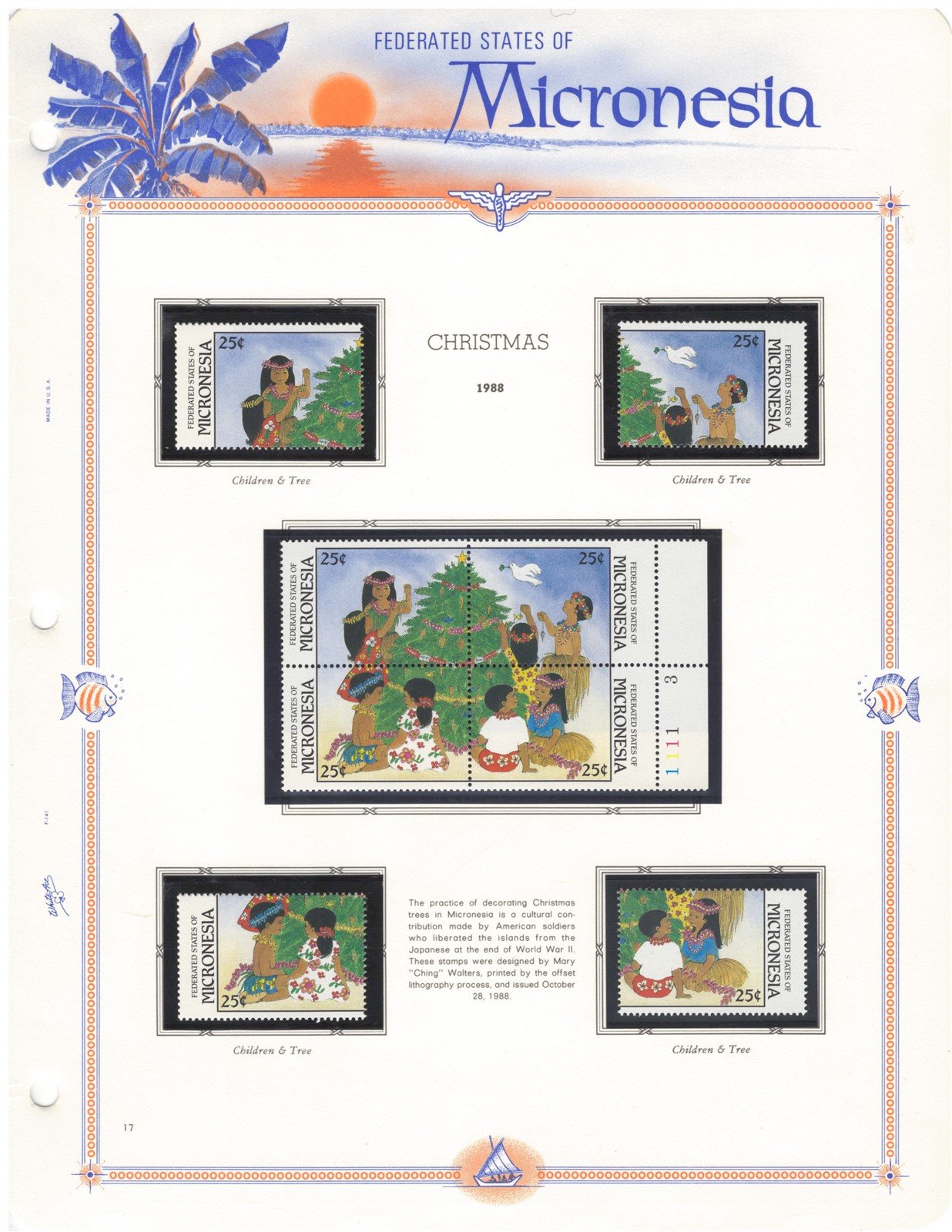 Micronesia MNH Stamp Collection on White Ace Album Pages ZAYIX 0825CB4038