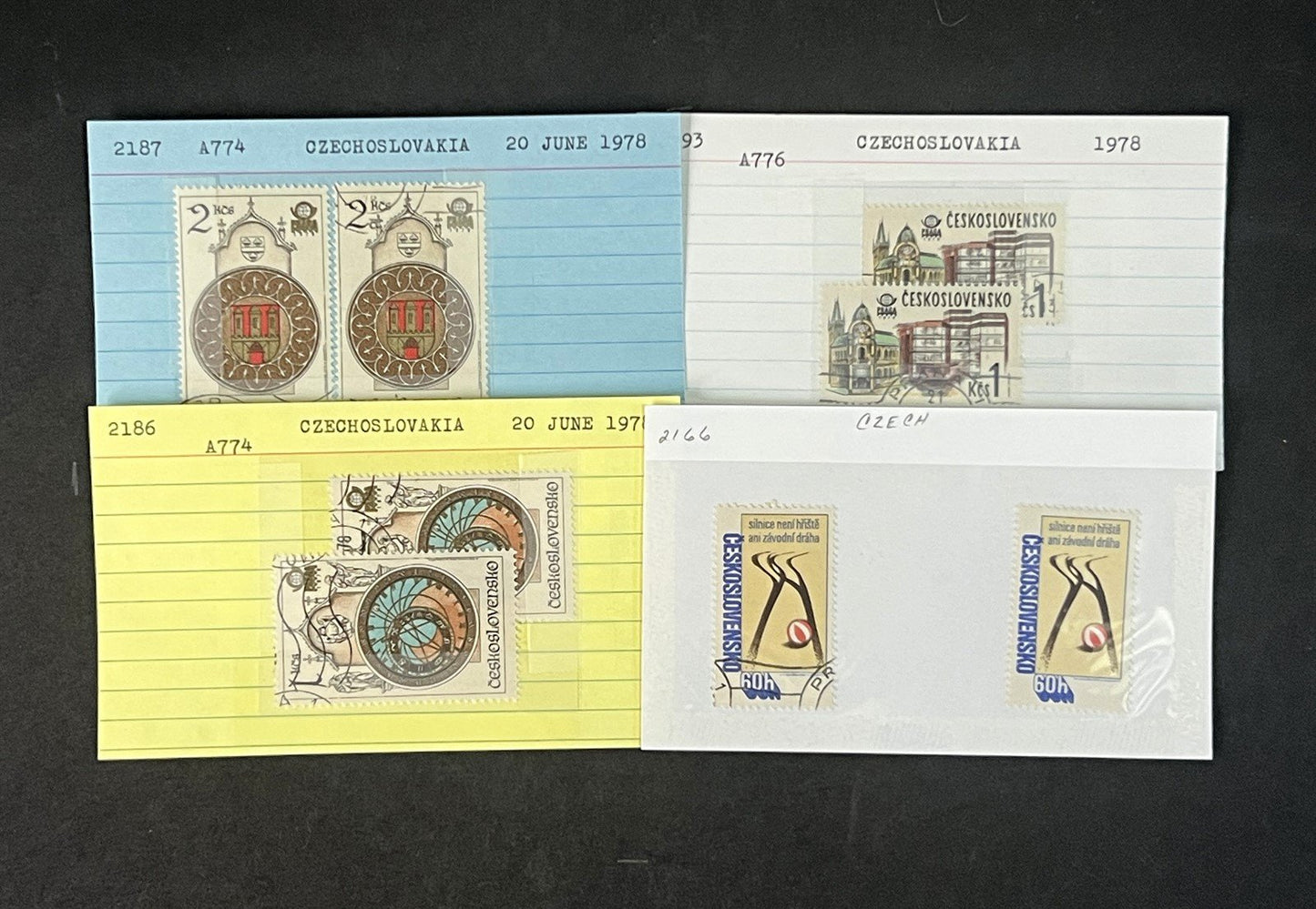 Czechoslovakia Collection on Hundreds of Dealer Cards by Scott# ZAYIX 0825G4056