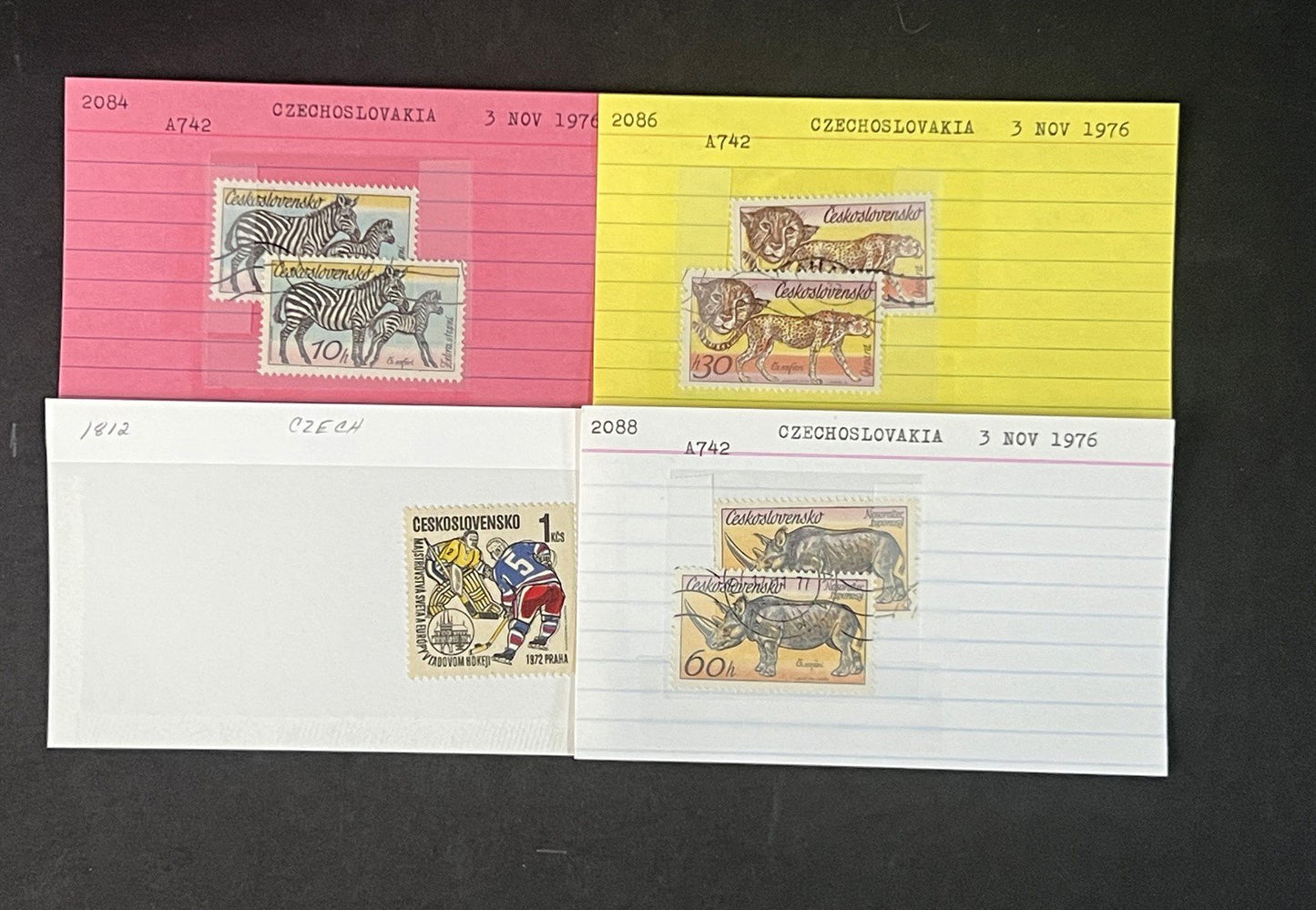Czechoslovakia Collection on Hundreds of Dealer Cards by Scott# ZAYIX 0825G4056