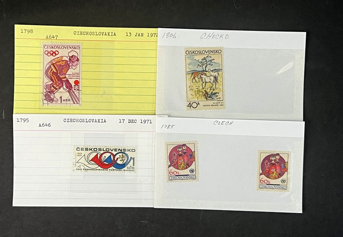 Czechoslovakia Collection on Hundreds of Dealer Cards by Scott# ZAYIX 0825G4056