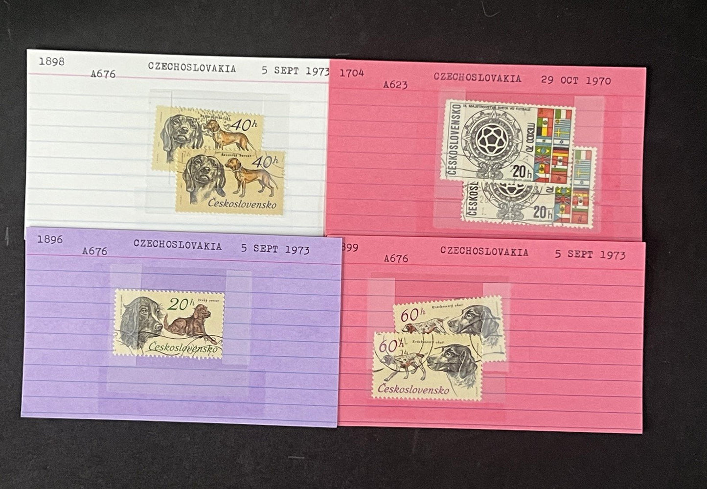 Czechoslovakia Collection on Hundreds of Dealer Cards by Scott# ZAYIX 0825G4056