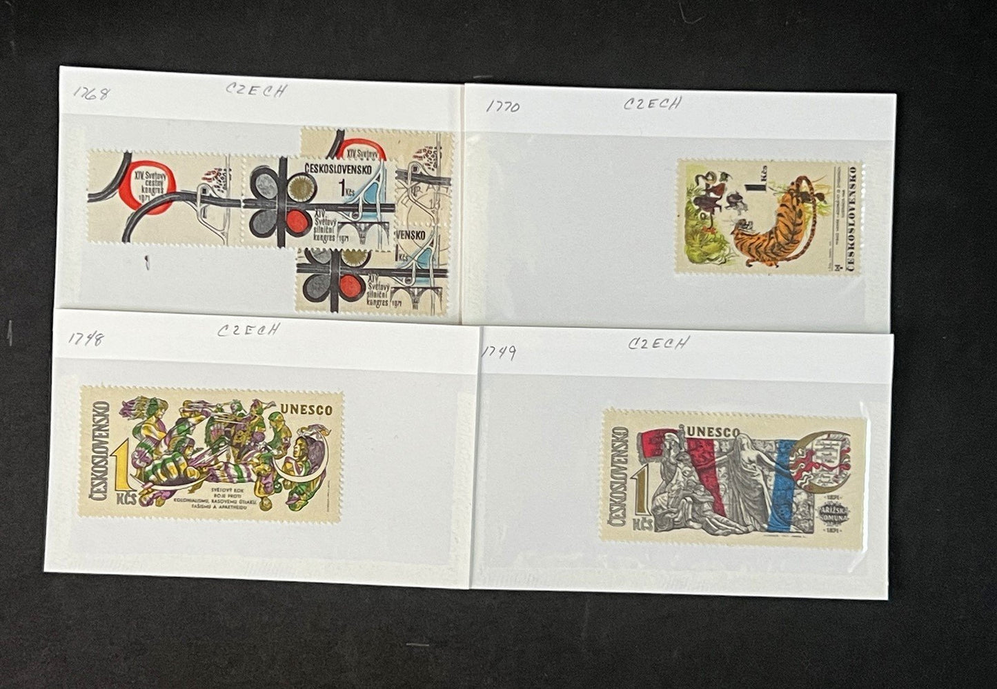 Czechoslovakia Collection on Hundreds of Dealer Cards by Scott# ZAYIX 0825G4056