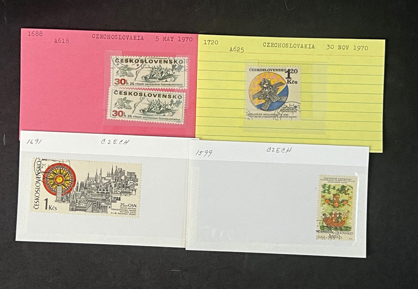 Czechoslovakia Collection on Hundreds of Dealer Cards by Scott# ZAYIX 0825G4056