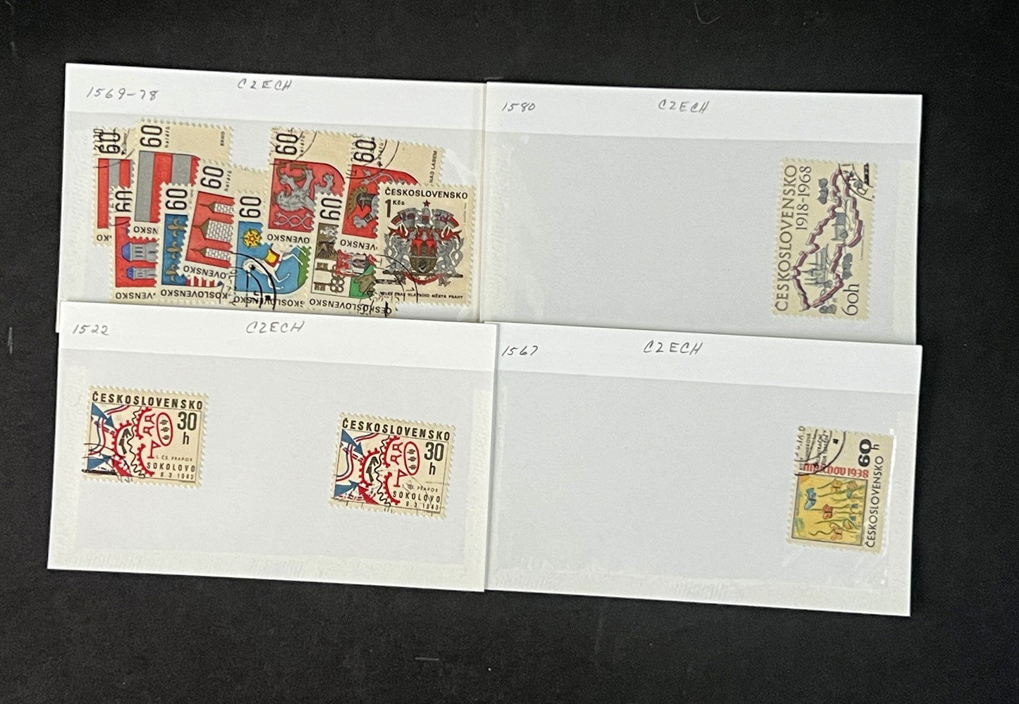 Czechoslovakia Collection on Hundreds of Dealer Cards by Scott# ZAYIX 0825G4056