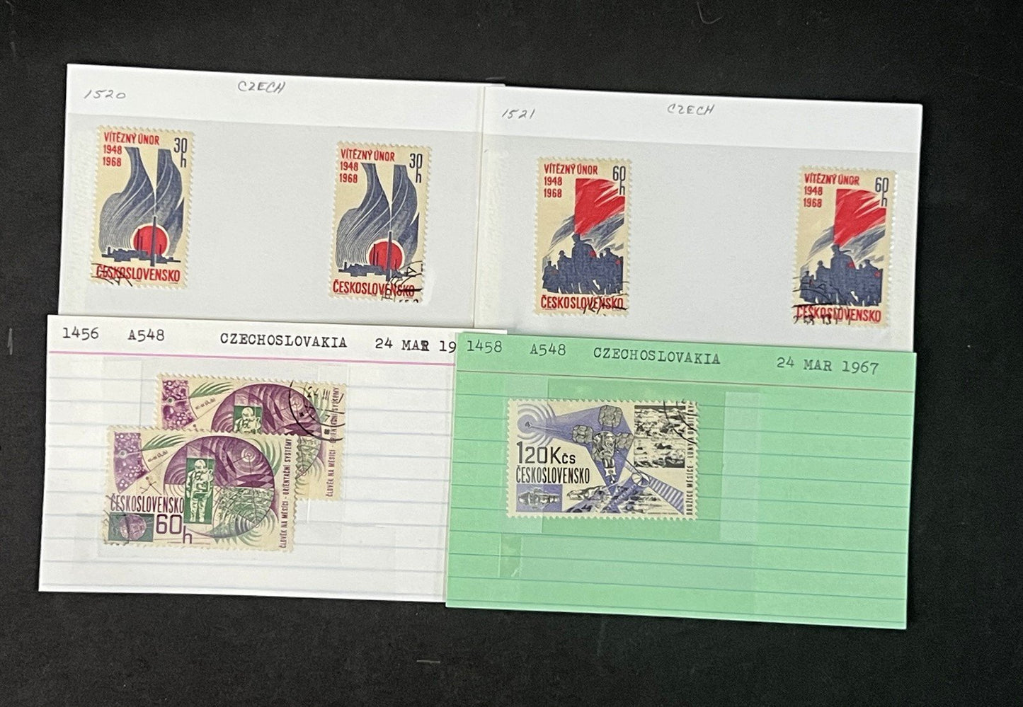 Czechoslovakia Collection on Hundreds of Dealer Cards by Scott# ZAYIX 0825G4056