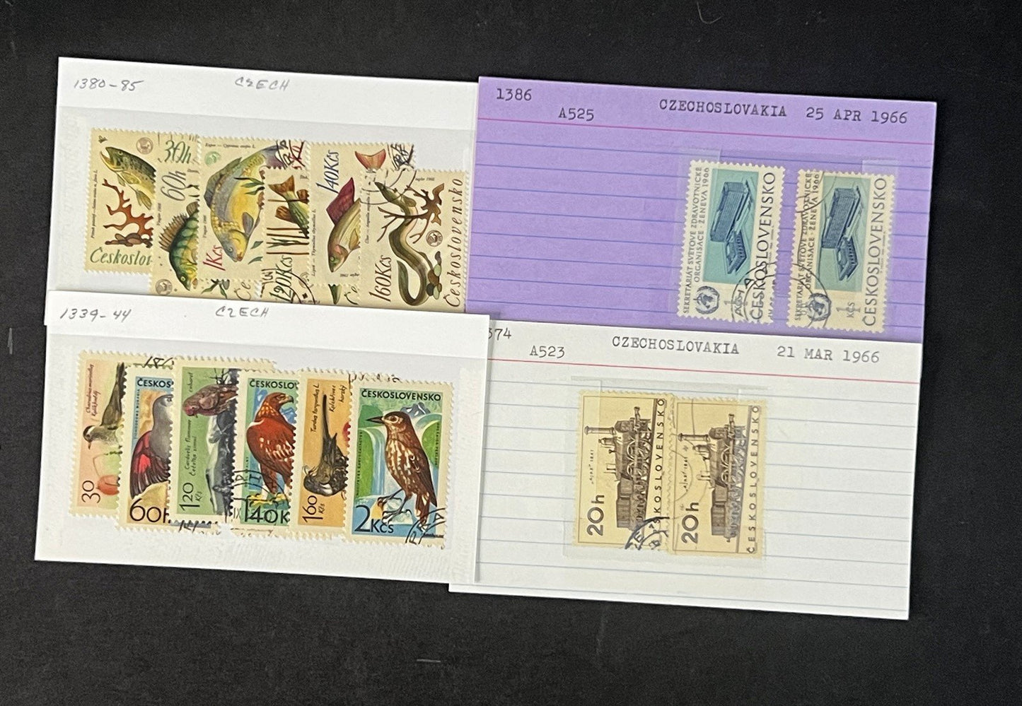 Czechoslovakia Collection on Hundreds of Dealer Cards by Scott# ZAYIX 0825G4056