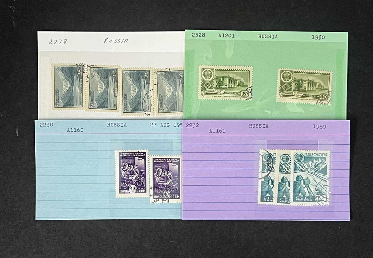 Russia Collection 2 on Hundreds of Dealer Cards by Scott# ZAYIX 0825G4057