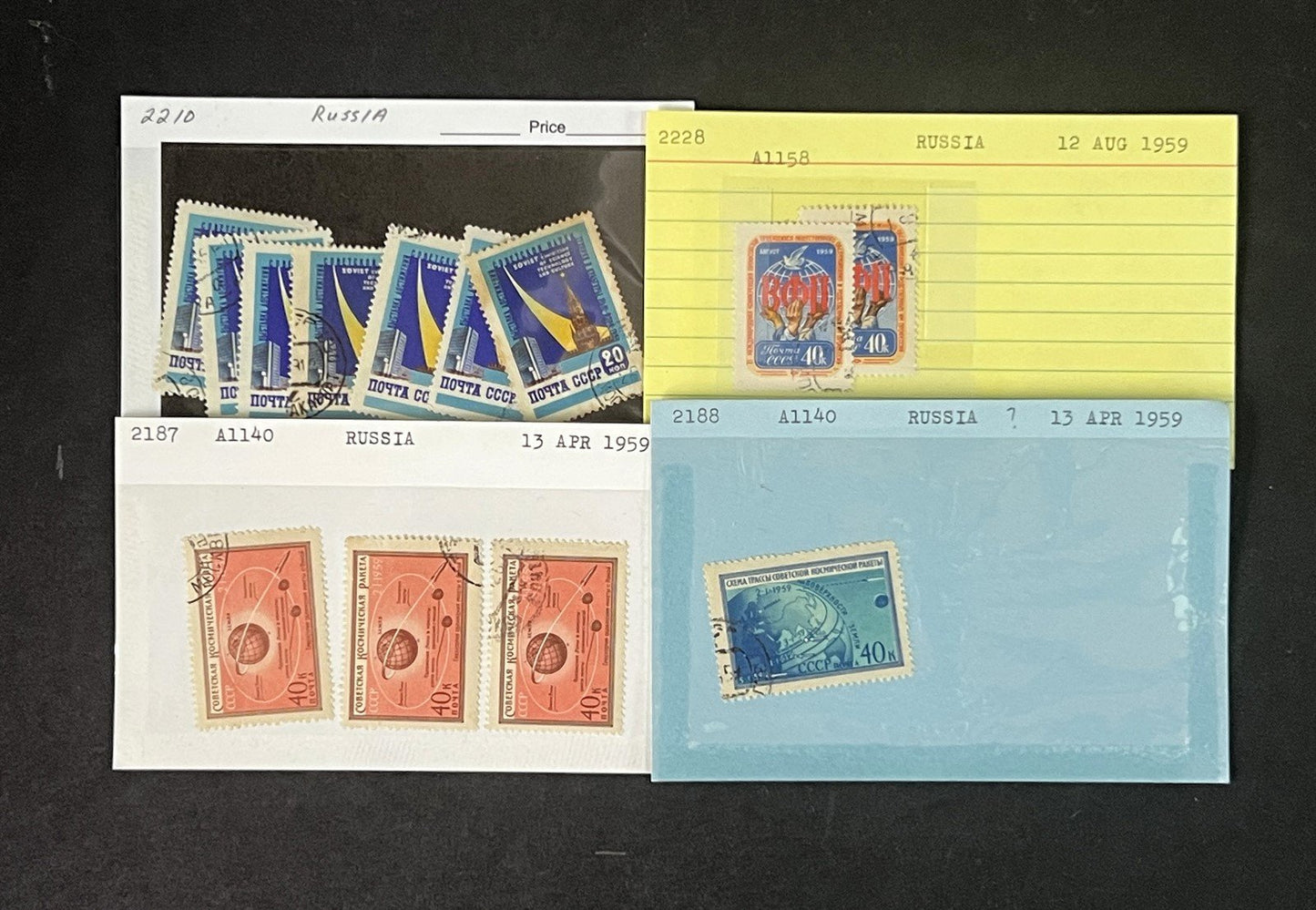 Russia Collection 2 on Hundreds of Dealer Cards by Scott# ZAYIX 0825G4057