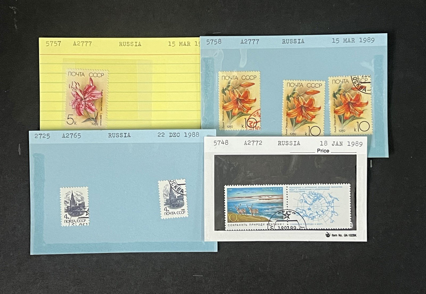 Russia Collection 2 on Hundreds of Dealer Cards by Scott# ZAYIX 0825G4057