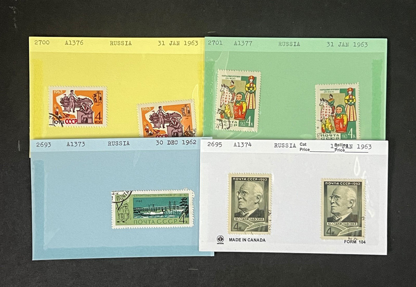 Russia Collection 2 on Hundreds of Dealer Cards by Scott# ZAYIX 0825G4057