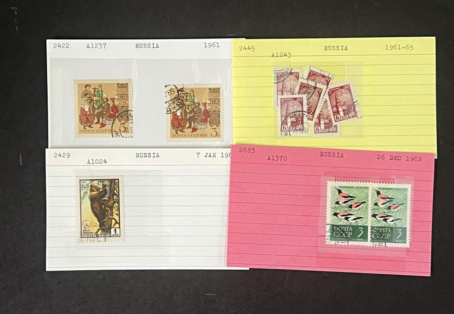 Russia Collection 2 on Hundreds of Dealer Cards by Scott# ZAYIX 0825G4057