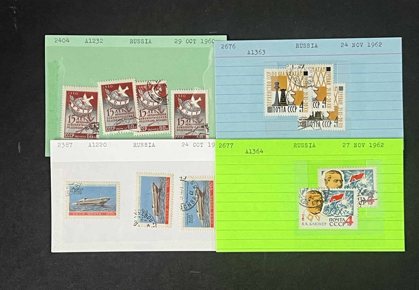 Russia Collection 2 on Hundreds of Dealer Cards by Scott# ZAYIX 0825G4057