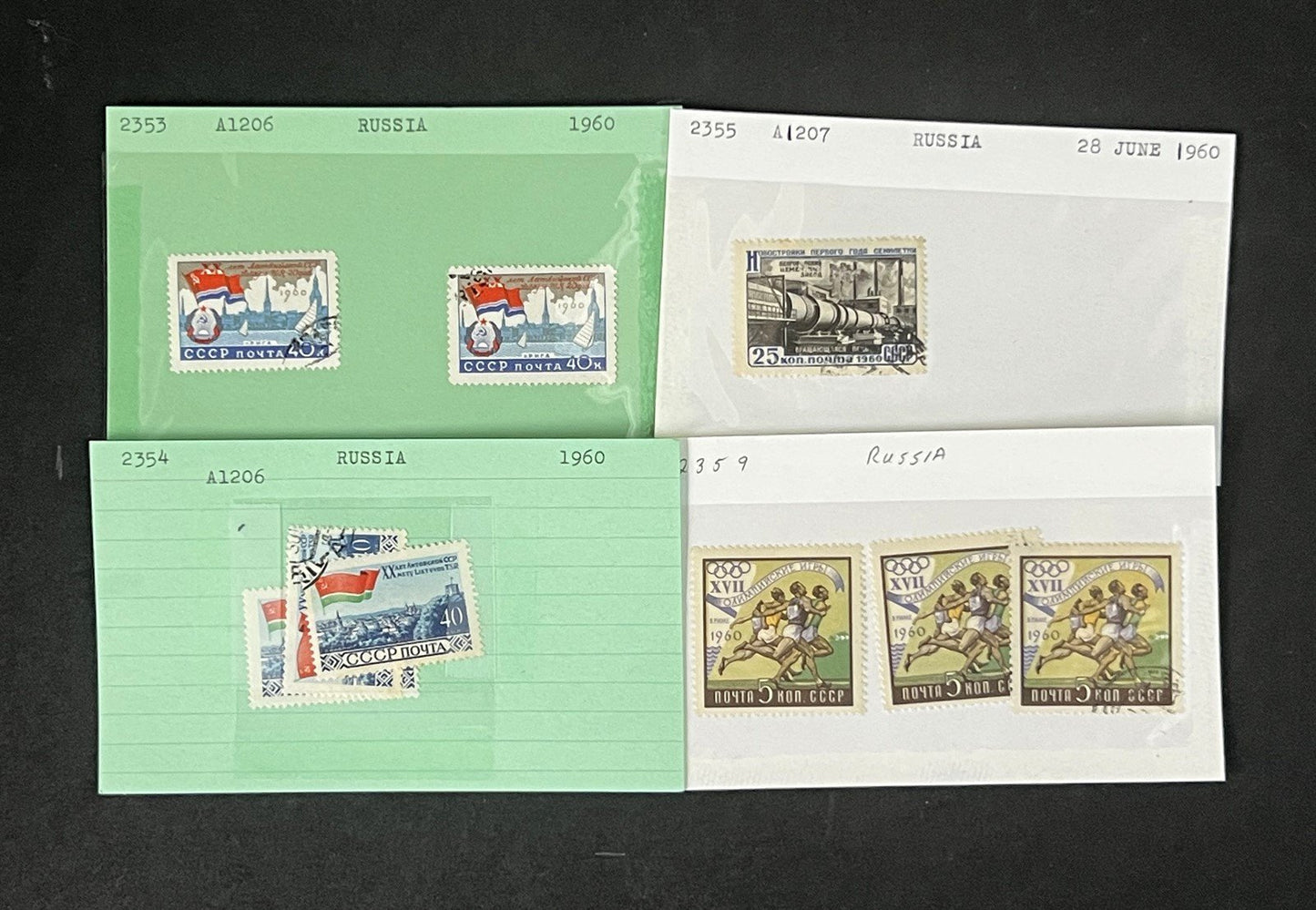 Russia Collection 2 on Hundreds of Dealer Cards by Scott# ZAYIX 0825G4057