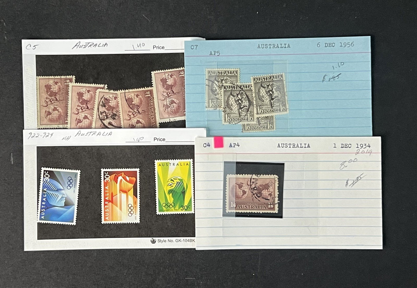 Australia Collection by Scott# on dealer cards $1100+ CV ZAYIX 0825G4059