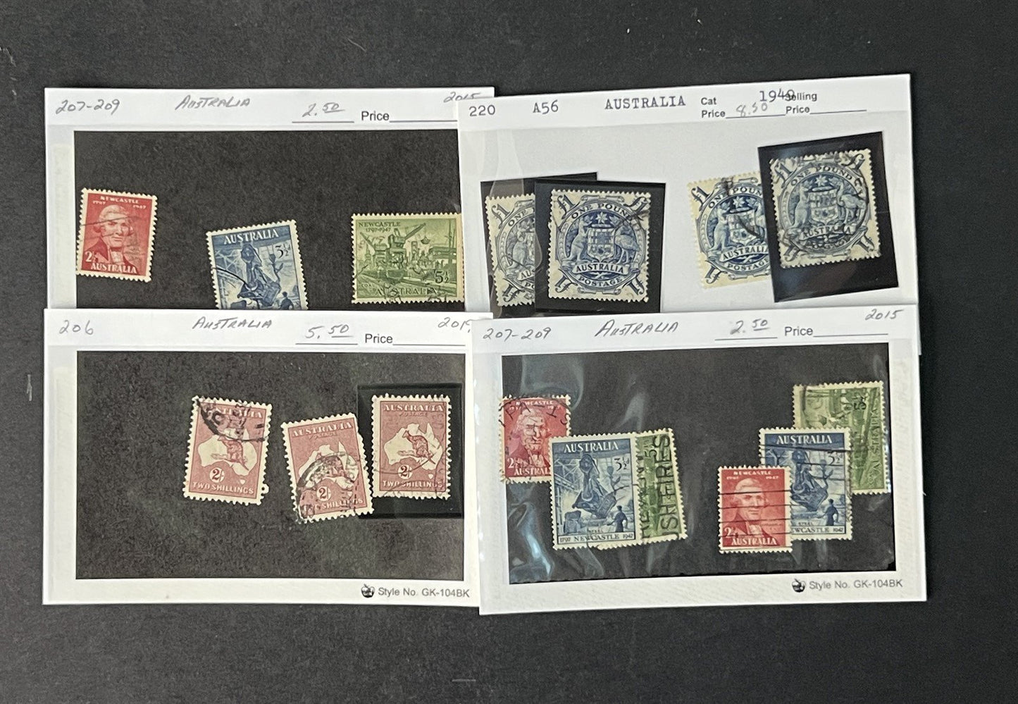 Australia Collection by Scott# on dealer cards $1100+ CV ZAYIX 0825G4059