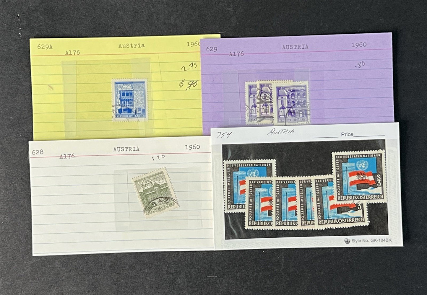 Classic Austria Collection by Scott# on dealer cards $858 CV ZAYIX 0825G4060