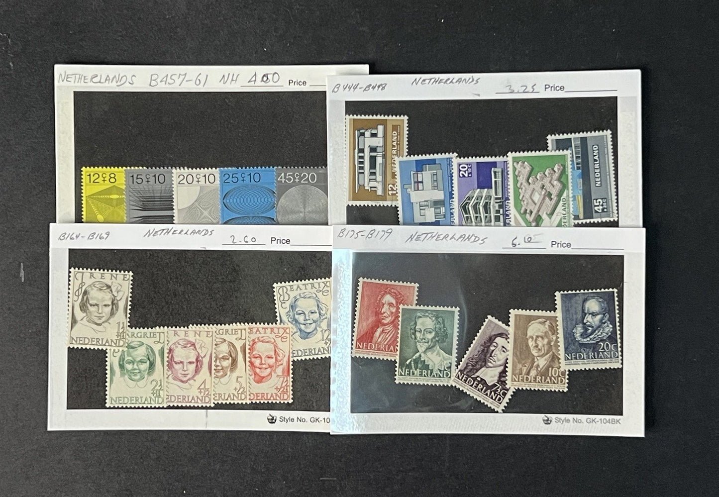 Valuable Netherlands & Colonies on dealer cards $1250+ CV ZAYIX 0825G4061