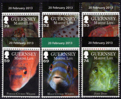 Guernsey 1194-1199 MNH Marine Life Fish ZAYIX 090823S68M