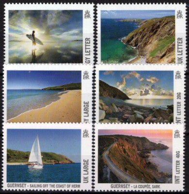 Guernsey 1160-1165 MNH Seaside Views Sailing Ships Tourism ZAYIX 090823S64M