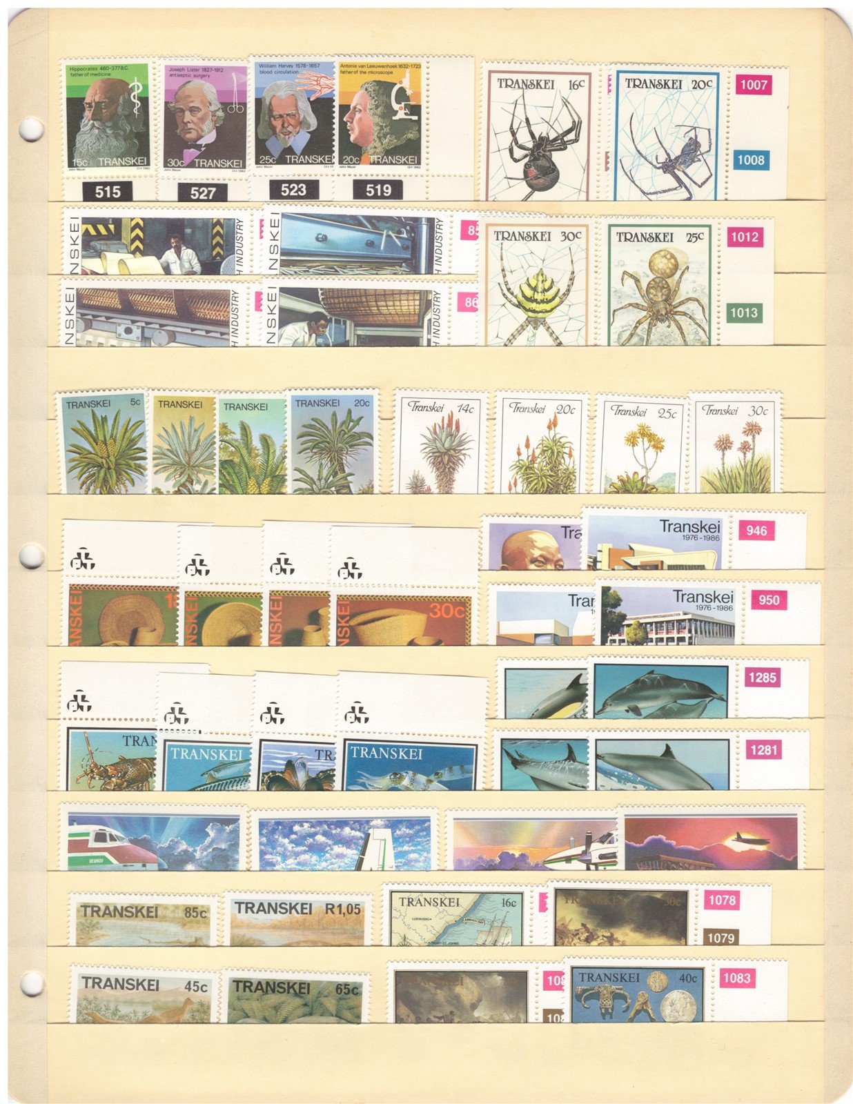 Transkei All Different MNH Stamp Collection on 4 Stock Pages ZAYIX 0825CB4250
