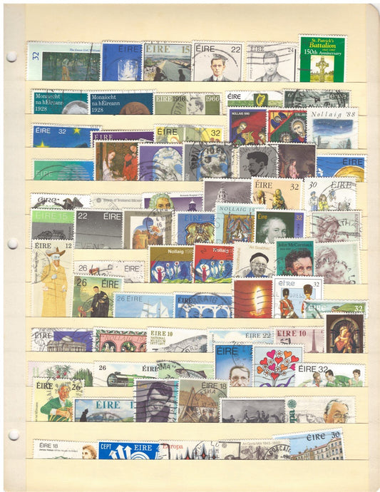 318 All Different Used Ireland Stamp Collection, 4 Stock Pages ZAYIX 0825CB4252