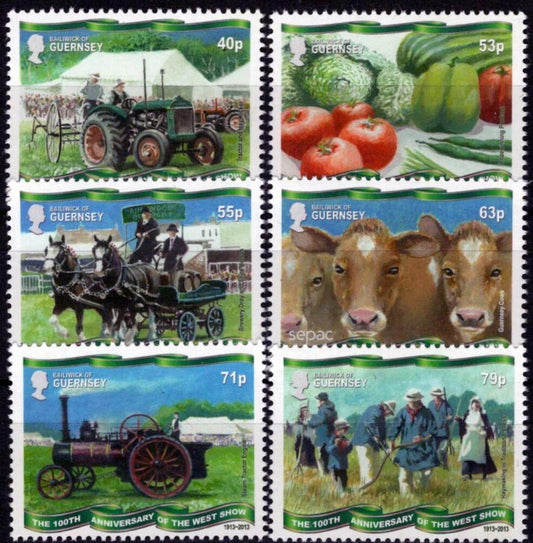 Guernsey 1220-1225 MNH Farming Agriculture Farm Animals ZAYIX 090823S69M