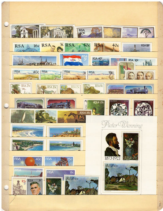 South Africa MNH Stamp Collection on a Stock Page ZAYIX 0825CB4299