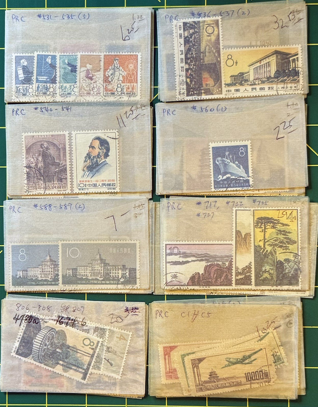 China PRC Stamp Collection in glassines CV $2500+ Zayix Stamps 0825CB4460
