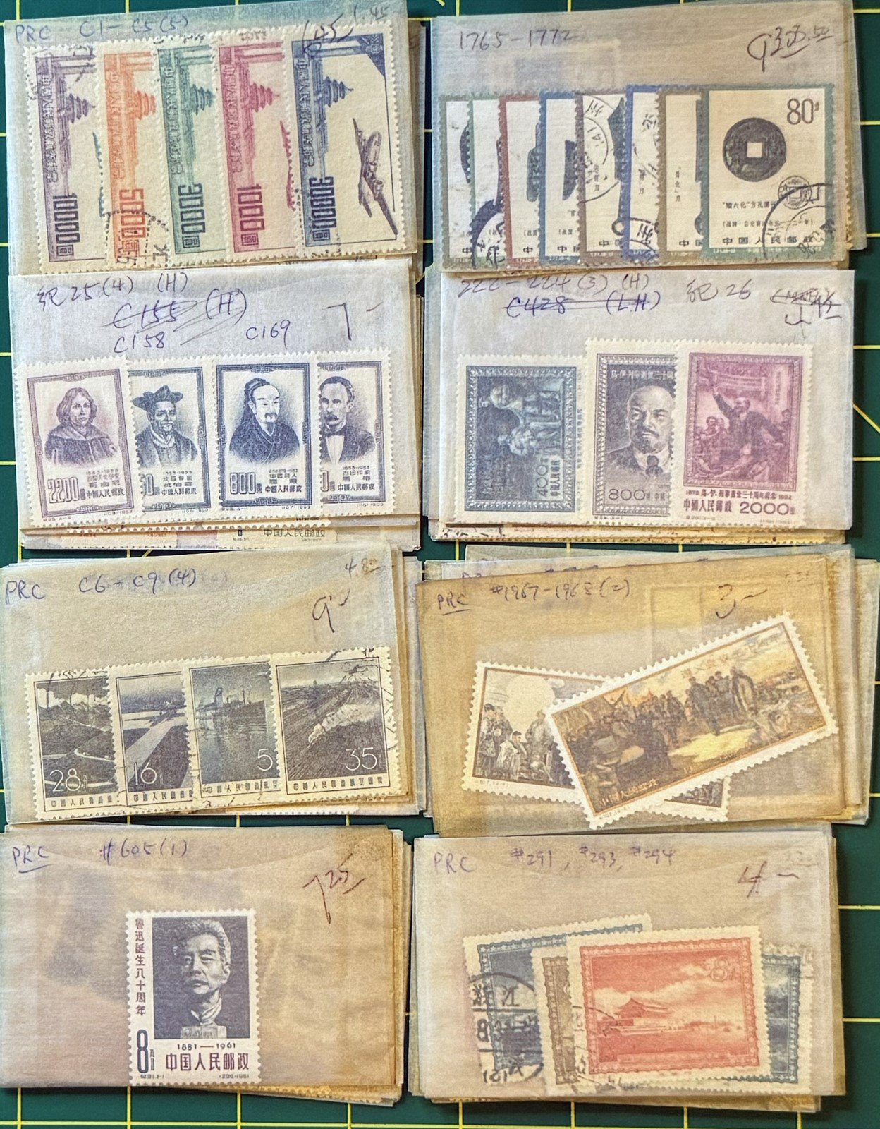China PRC Stamp Collection in glassines CV $2500+ Zayix Stamps 0825CB4460