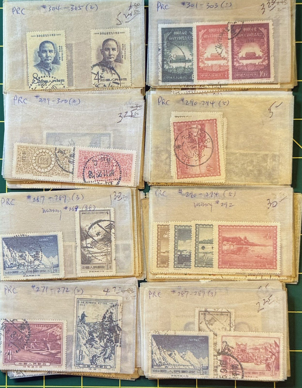 China PRC Stamp Collection in glassines CV $2500+ Zayix Stamps 0825CB4460