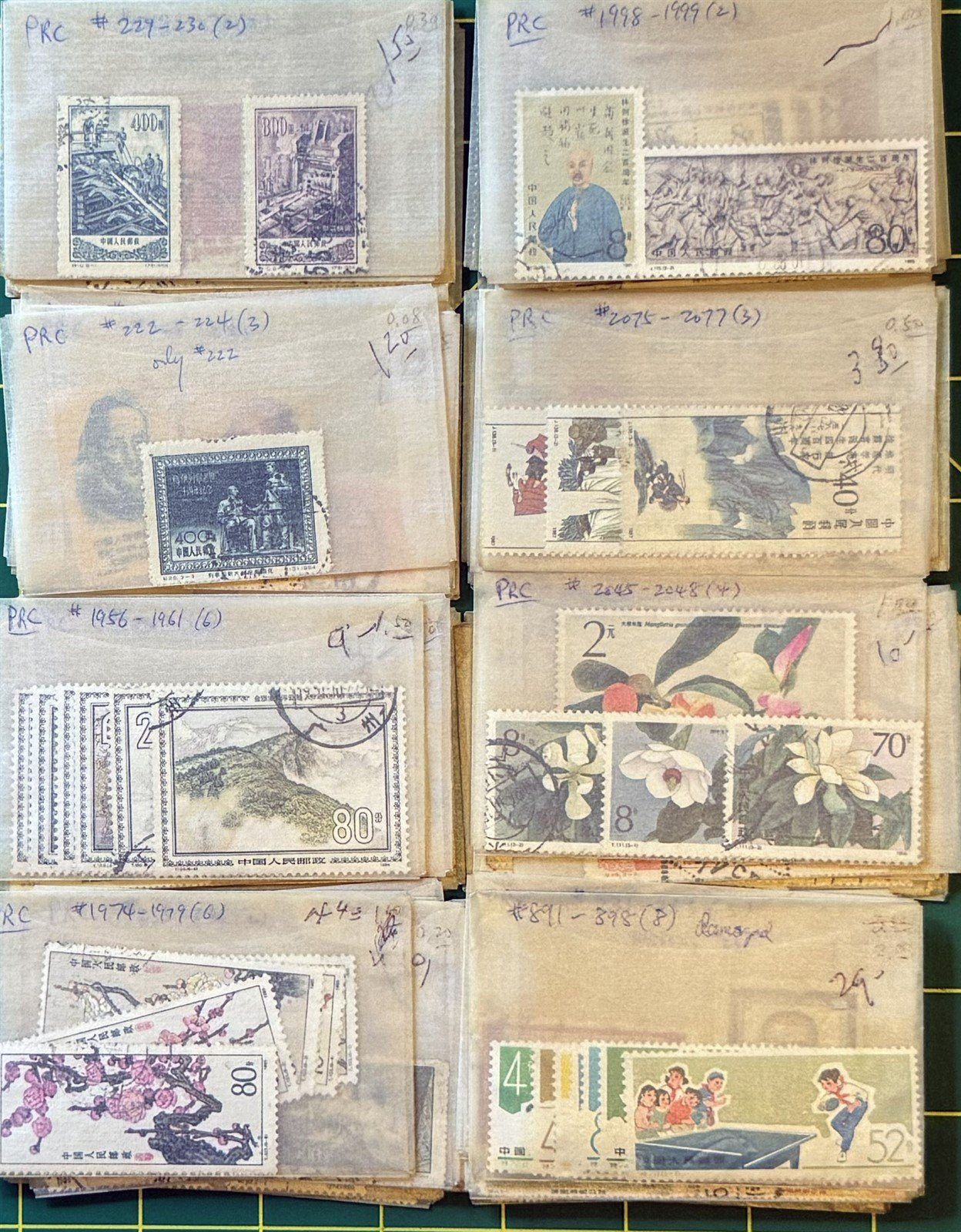 China PRC Stamp Collection in glassines CV $2500+ Zayix Stamps 0825CB4460