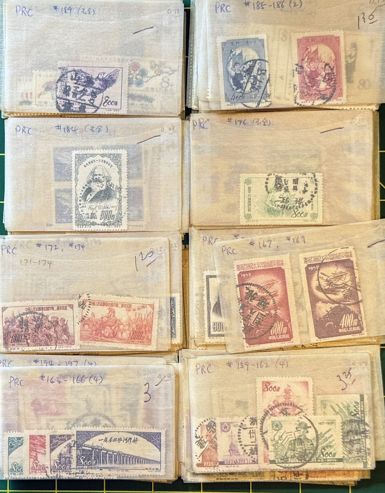 China PRC Stamp Collection in glassines CV $2500+ Zayix Stamps 0825CB4460