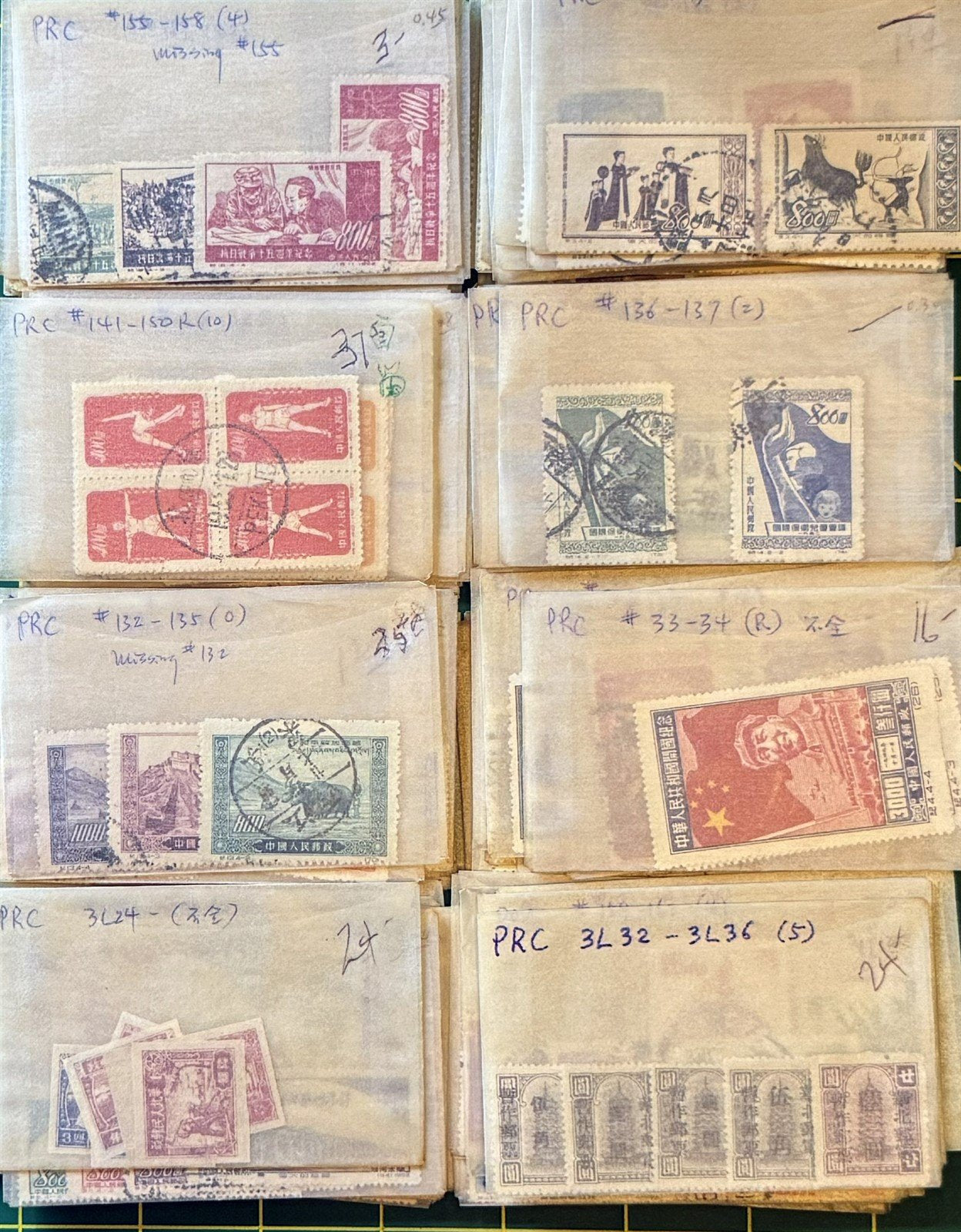 China PRC Stamp Collection in glassines CV $2500+ Zayix Stamps 0825CB4460