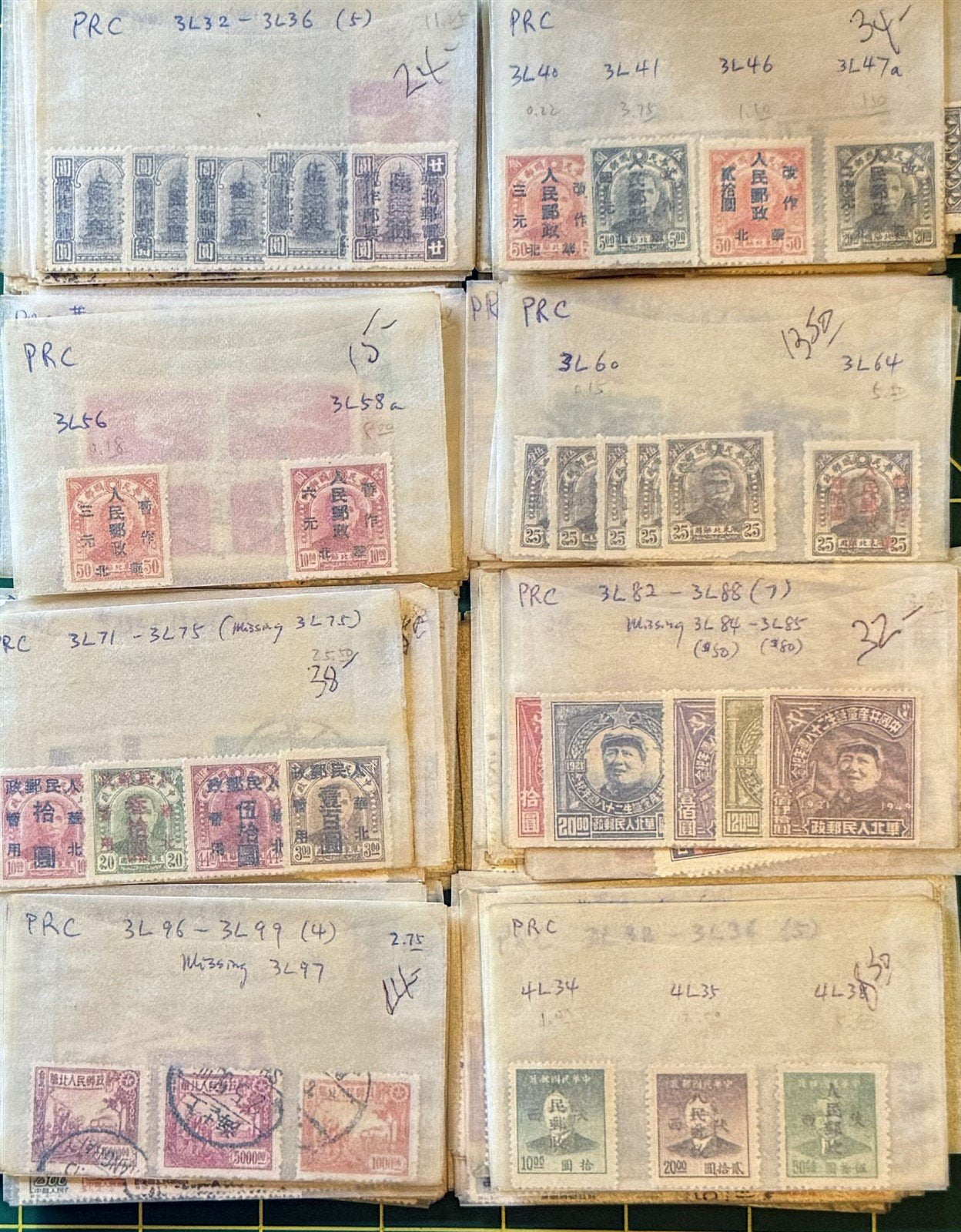 China PRC Stamp Collection in glassines CV $2500+ Zayix Stamps 0825CB4460