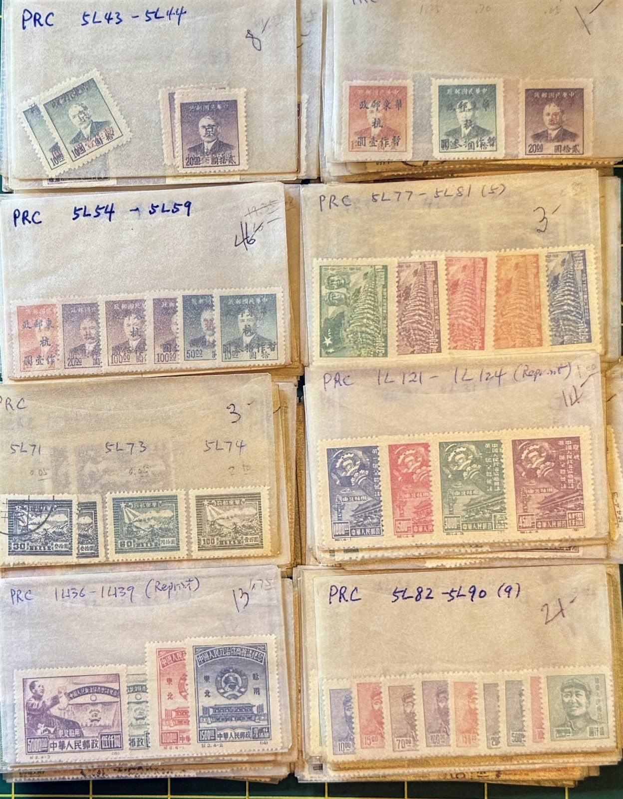 China PRC Stamp Collection in glassines CV $2500+ Zayix Stamps 0825CB4460