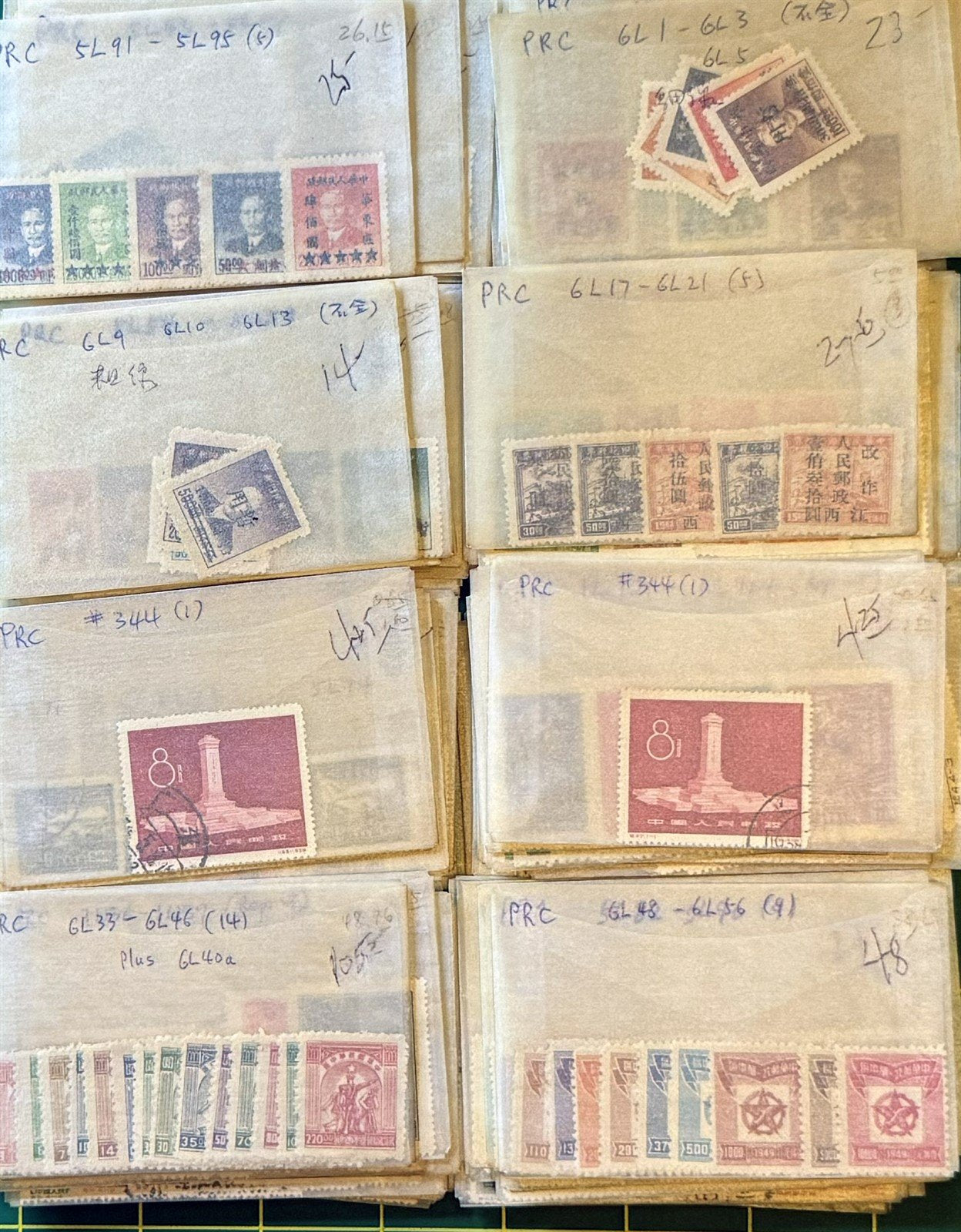 China PRC Stamp Collection in glassines CV $2500+ Zayix Stamps 0825CB4460