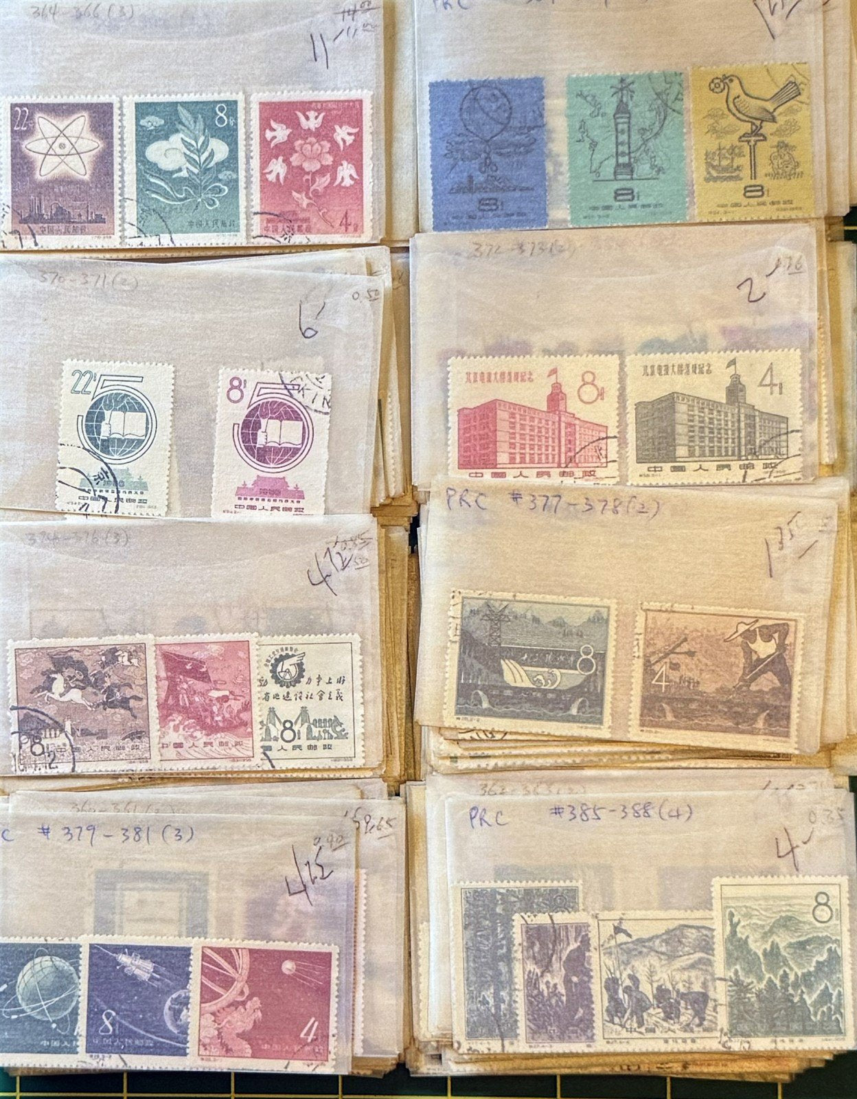 China PRC Stamp Collection in glassines CV $2500+ Zayix Stamps 0825CB4460
