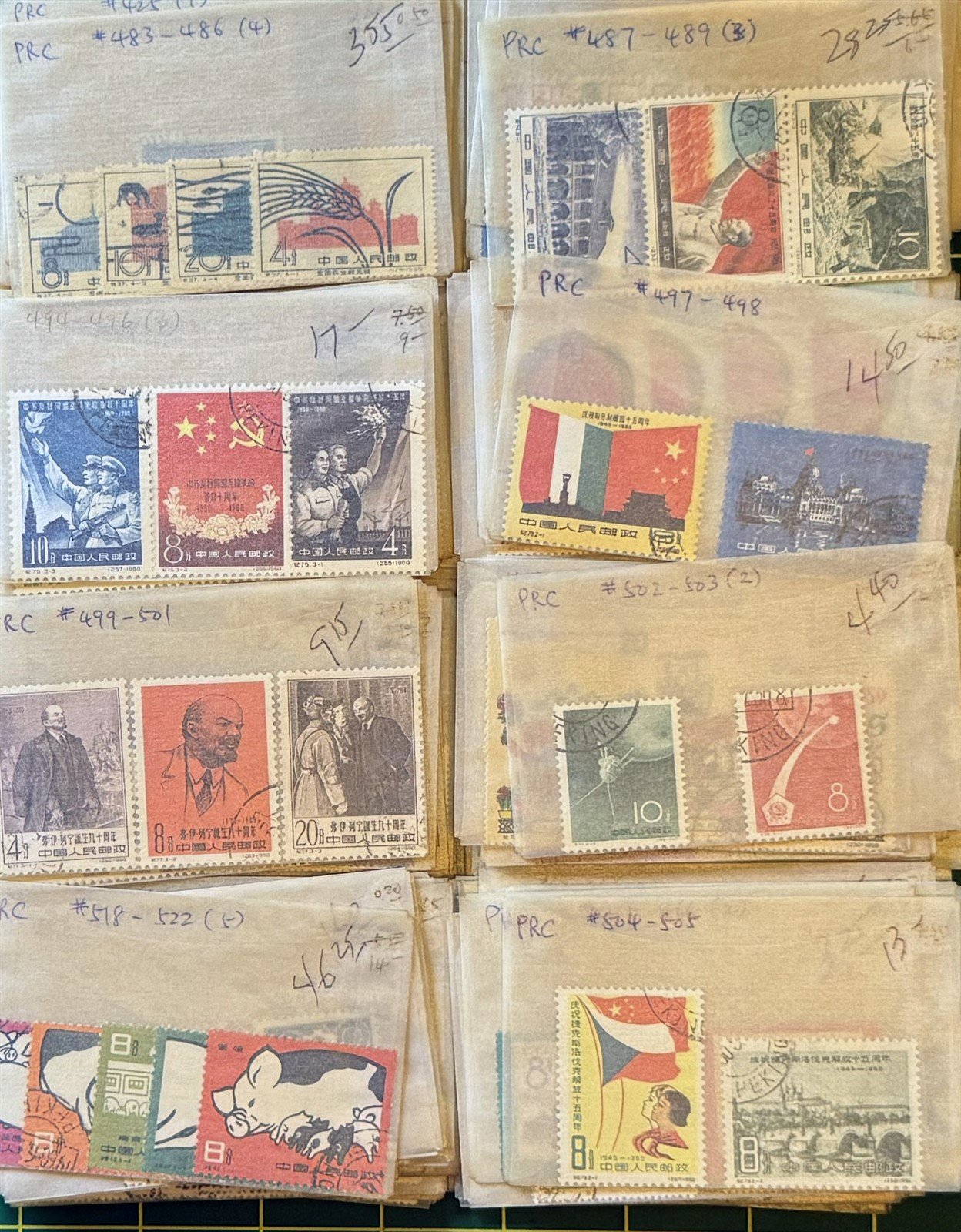 China PRC Stamp Collection in glassines CV $2500+ Zayix Stamps 0825CB4460
