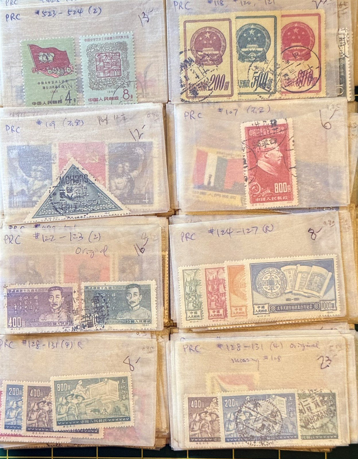 China PRC Stamp Collection in glassines CV $2500+ Zayix Stamps 0825CB4460