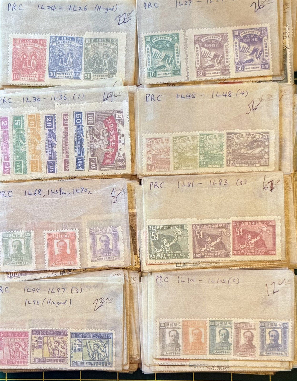 China PRC Stamp Collection in glassines CV $2500+ Zayix Stamps 0825CB4460