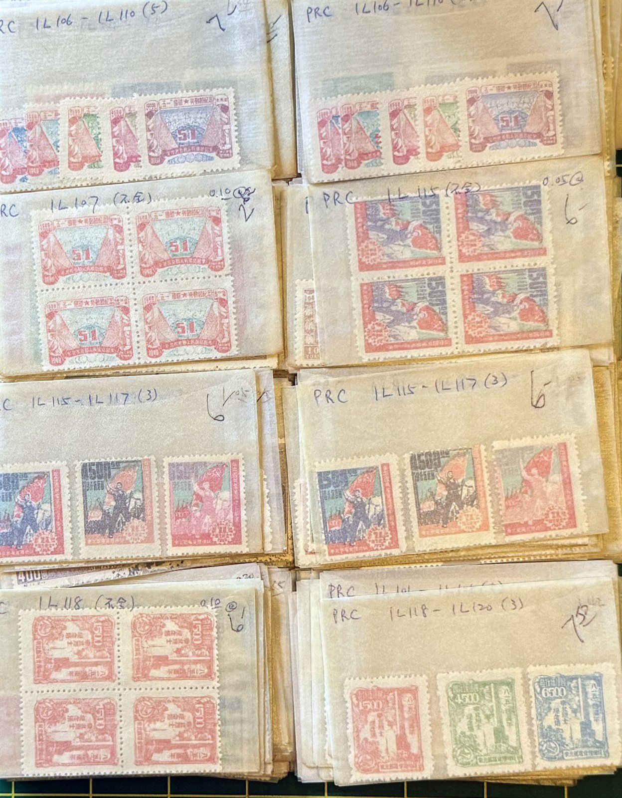 China PRC Stamp Collection in glassines CV $2500+ Zayix Stamps 0825CB4460