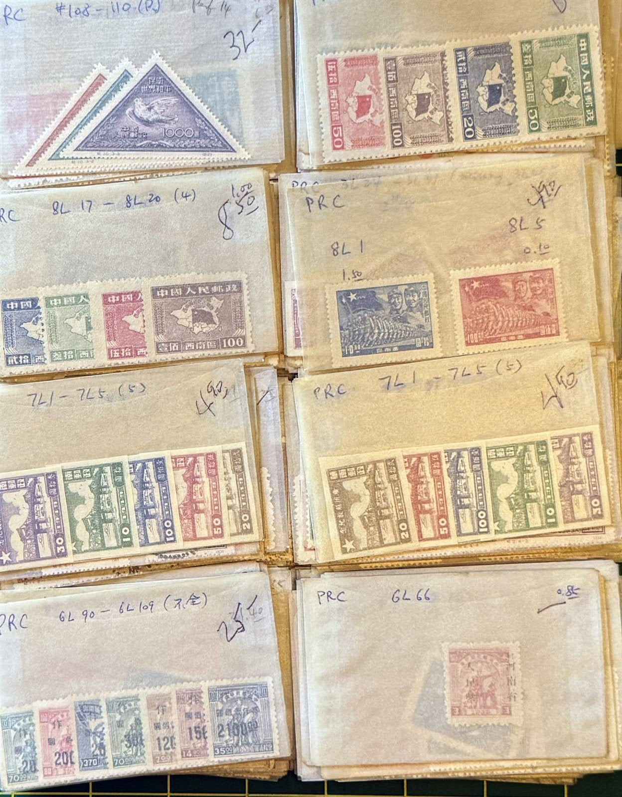 China PRC Stamp Collection in glassines CV $2500+ Zayix Stamps 0825CB4460