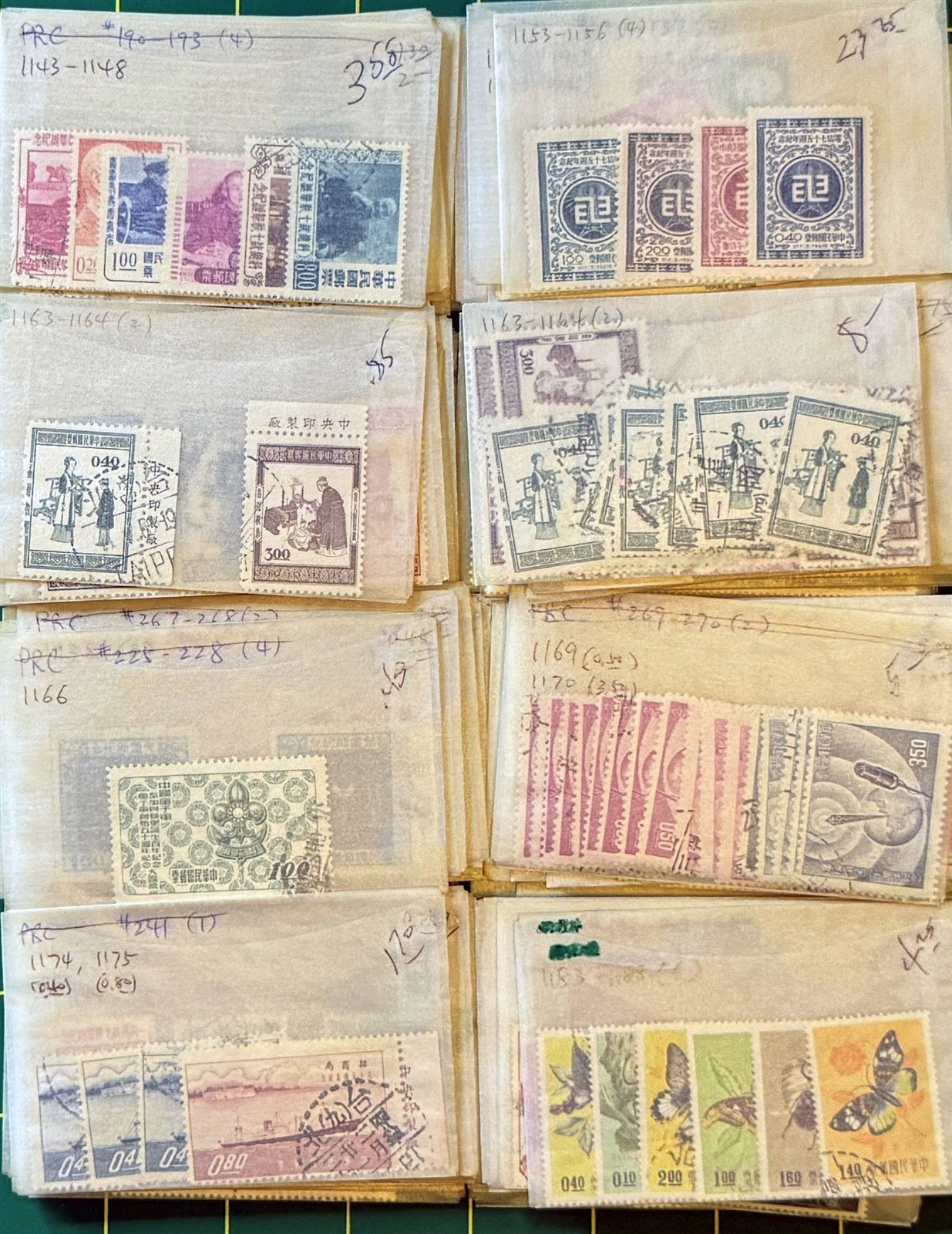 Taiwan (ROC) Dealer's Stock in 84 Glassines CV $575+ Zayix Stamps 0825CB4486
