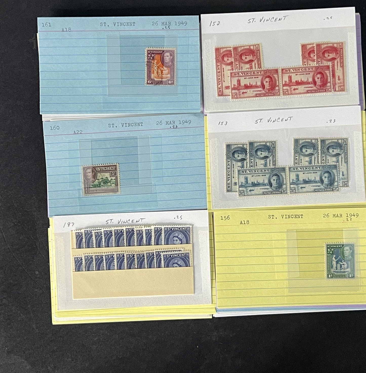 St. Vincent Dealer's Stock on Sales Cards $216 Cat Value ZAYIX 0825CB14498