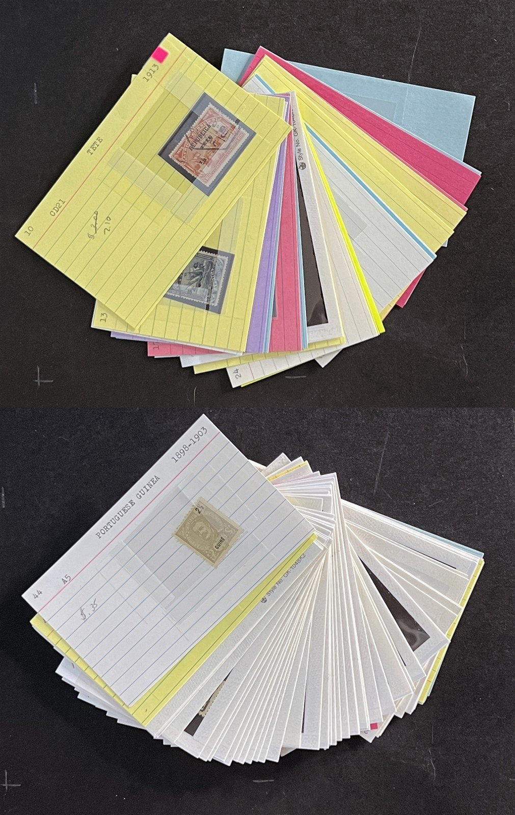 Portuguese Colonies Stamp Collection on Dealer Cards $178 CV ZAYIX 0825CB14543