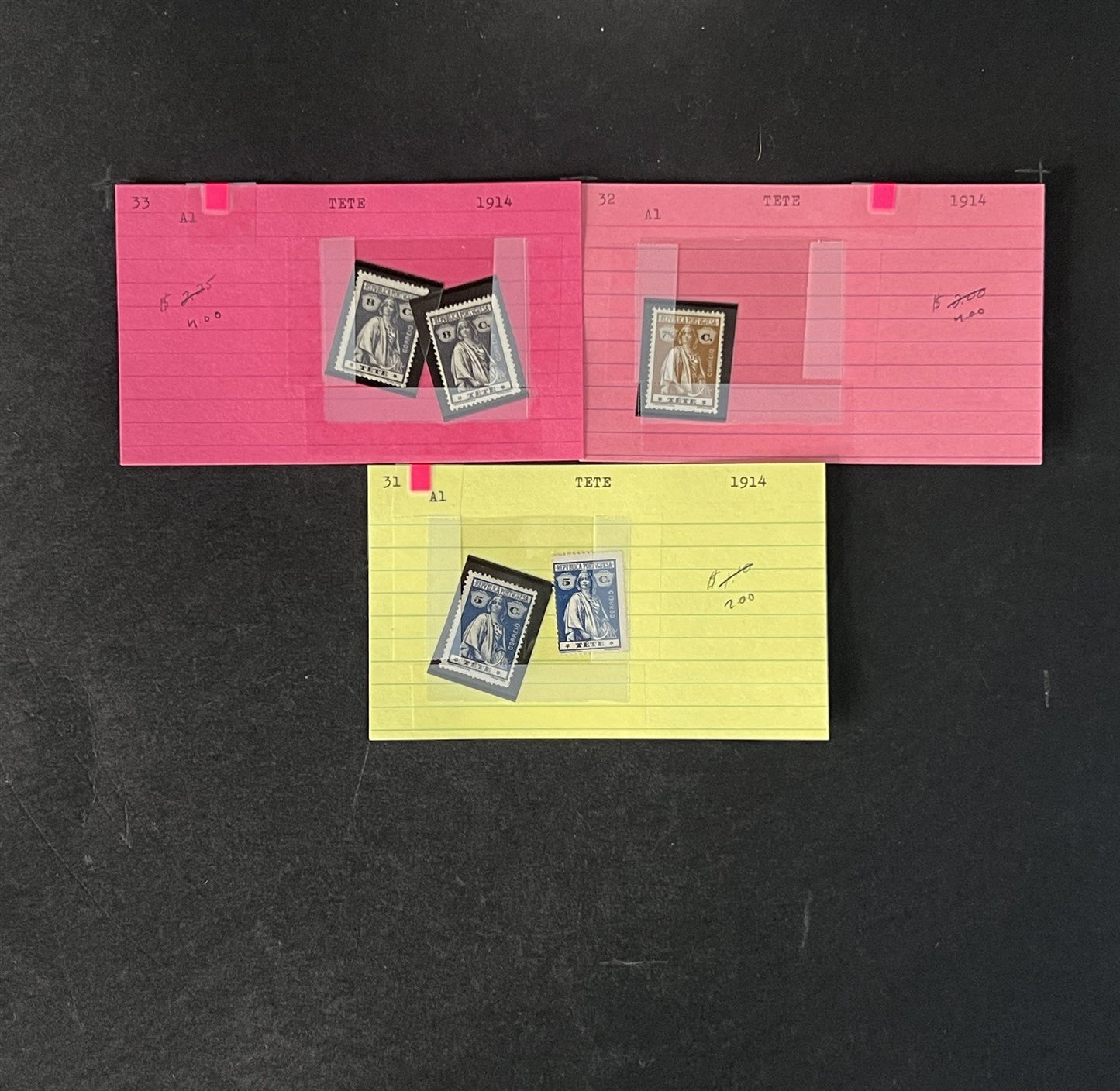 Portuguese Colonies Stamp Collection on Dealer Cards $178 CV ZAYIX 0825CB14543