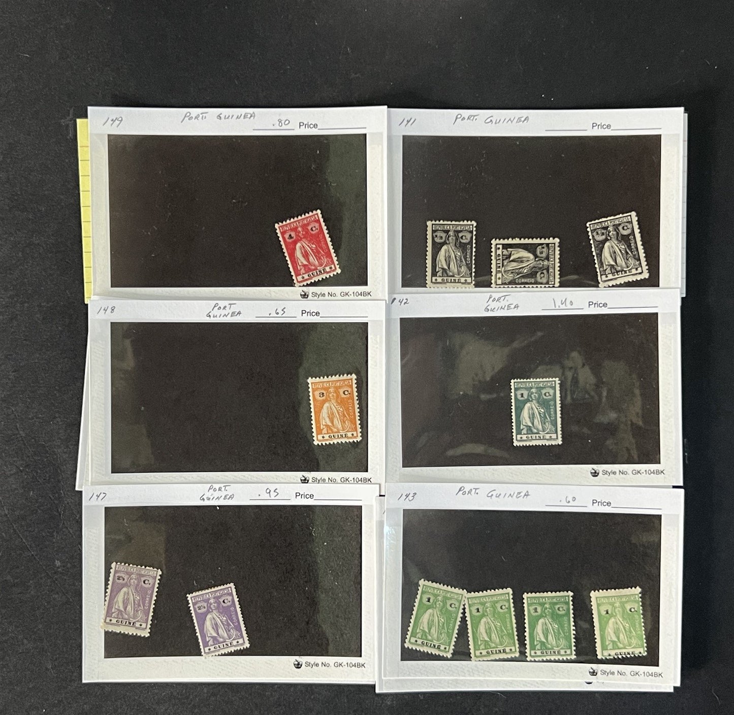 Portuguese Colonies Stamp Collection on Dealer Cards $178 CV ZAYIX 0825CB14543