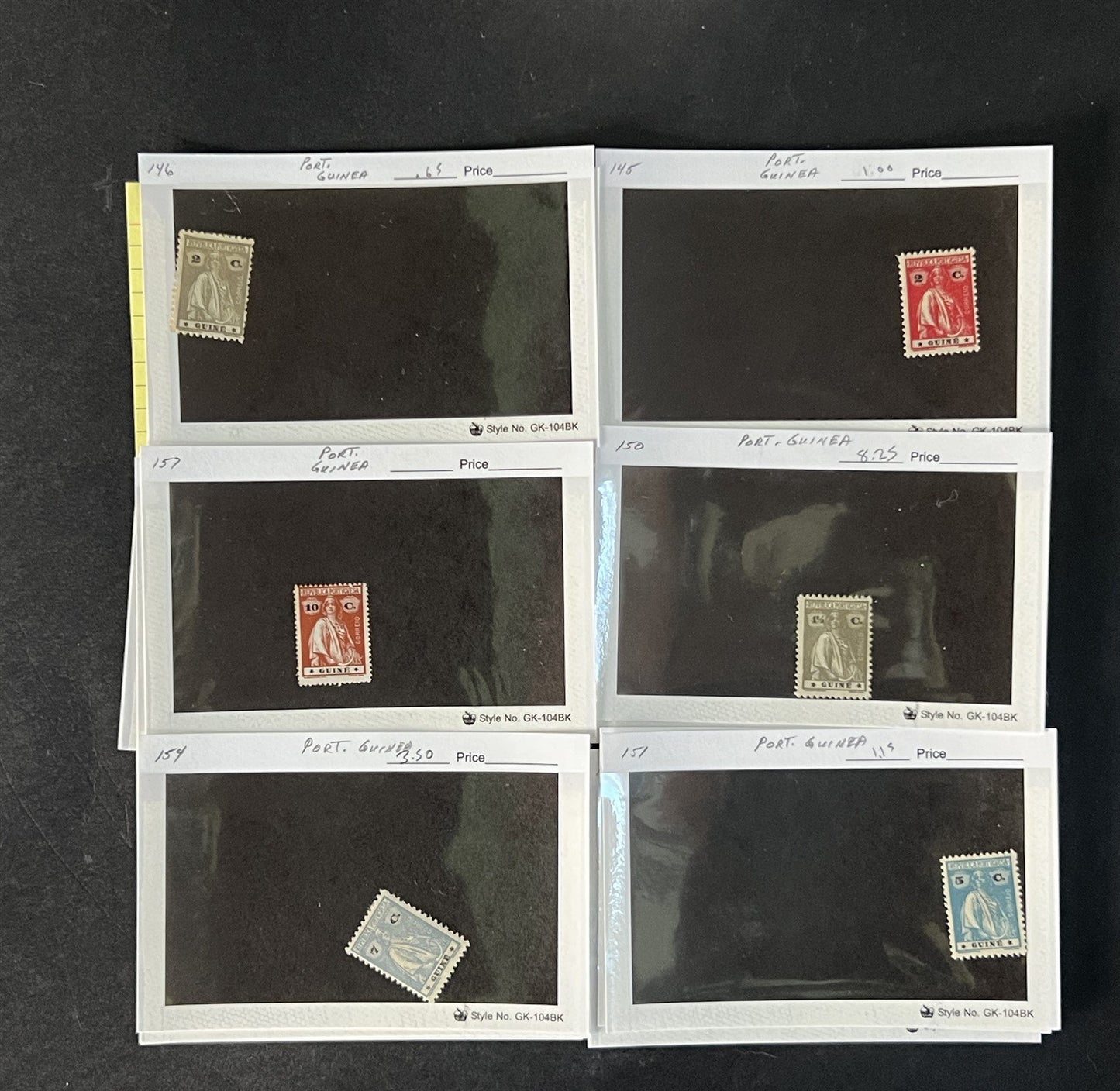 Portuguese Colonies Stamp Collection on Dealer Cards $178 CV ZAYIX 0825CB14543