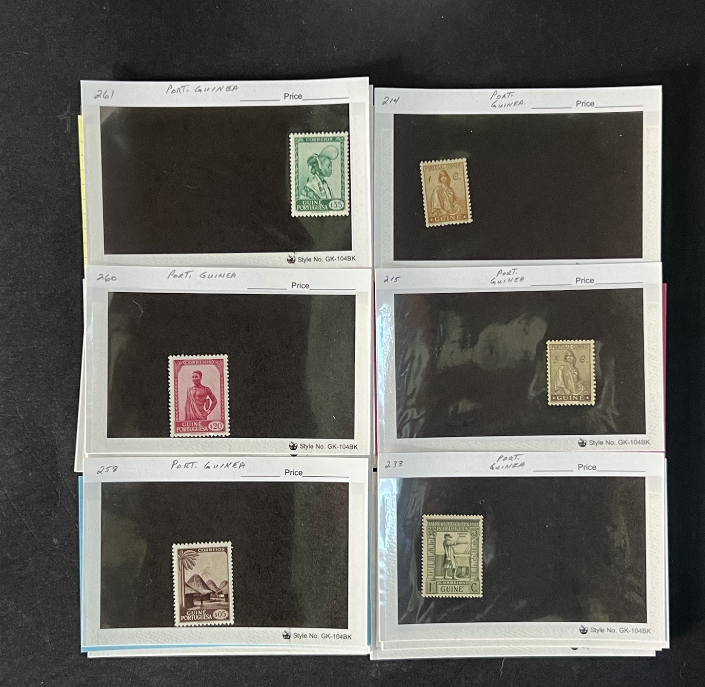 Portuguese Colonies Stamp Collection on Dealer Cards $178 CV ZAYIX 0825CB14543